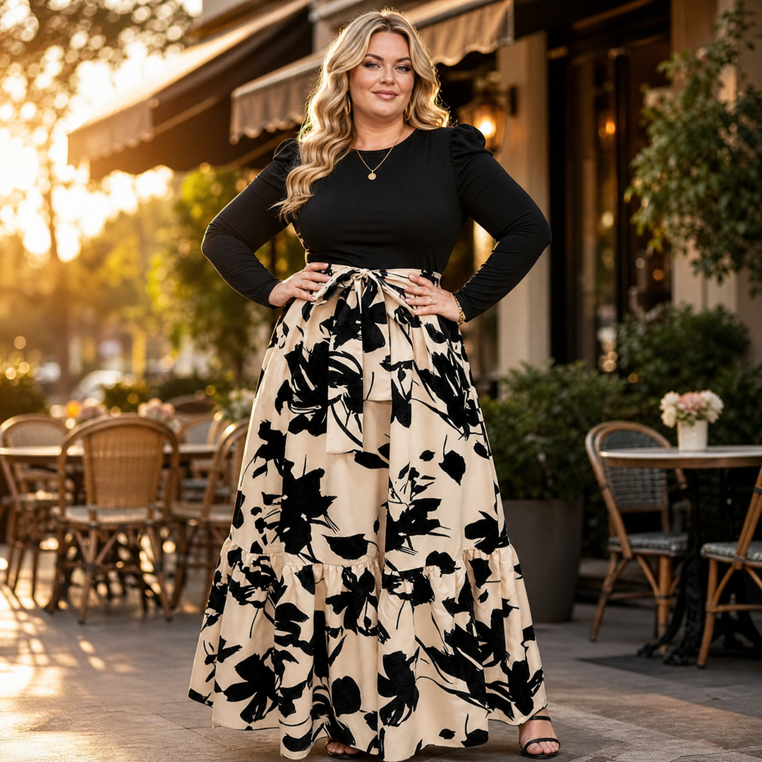 Florenza™ – Floral Tie-Waist Maxi Dress