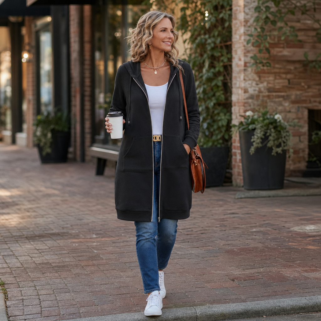 Wrapdown – Long Zip-Up Hooded Jacket