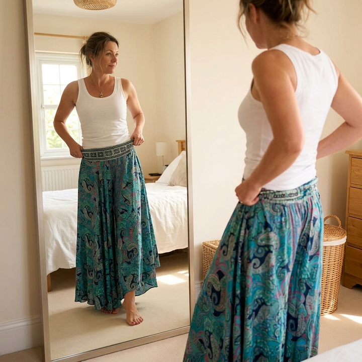 Solara™ – Flowy Paisley Palazzo Pants