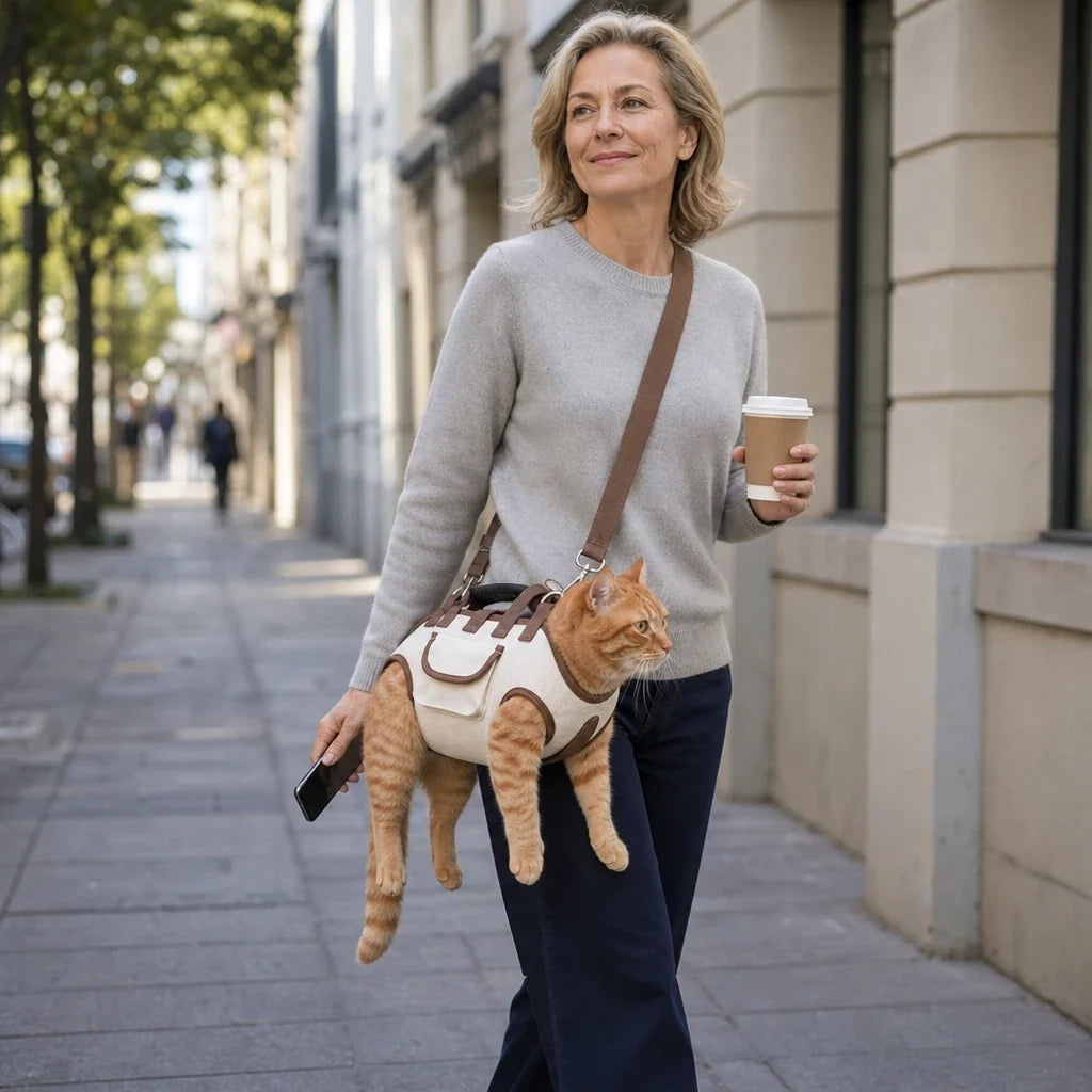 Pawvia – 3-In-1 Mesh Cat Carrier Sling