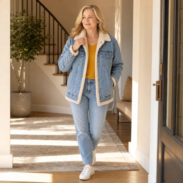 Sherpa Lane – Sherpa-Lined Oversized Denim Jacket