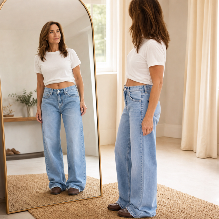Vellarya - Wide Leg Stretch Jeans