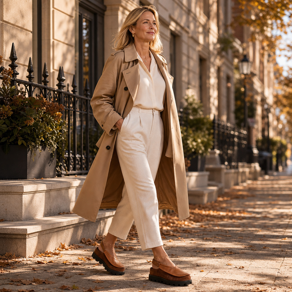 Solvana – Cushioned Leather Slingback Flats