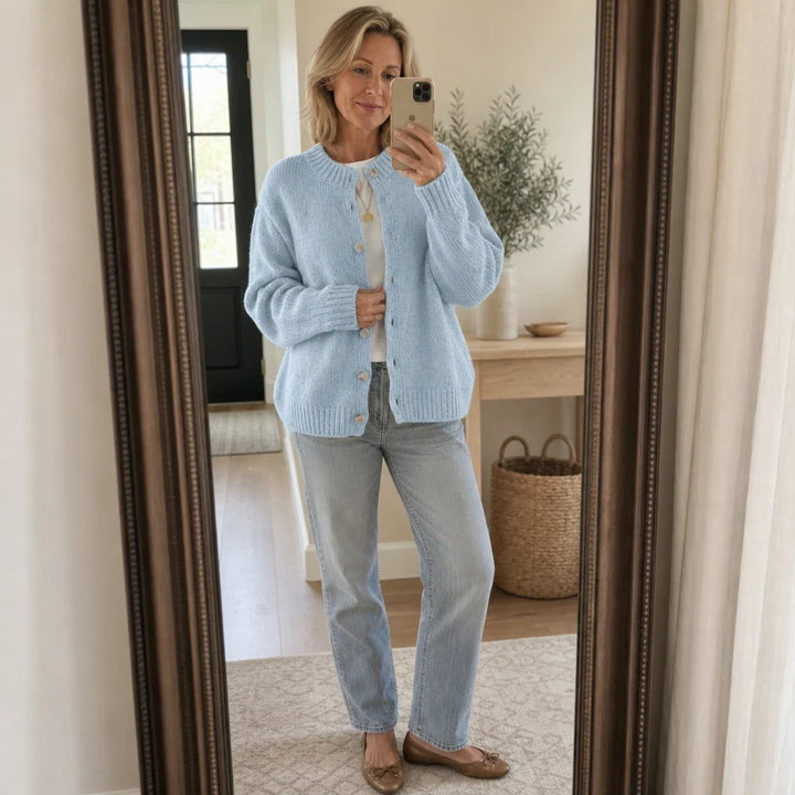 Marlowe Knit – Chunky Marled Oversized Button Cardigan
