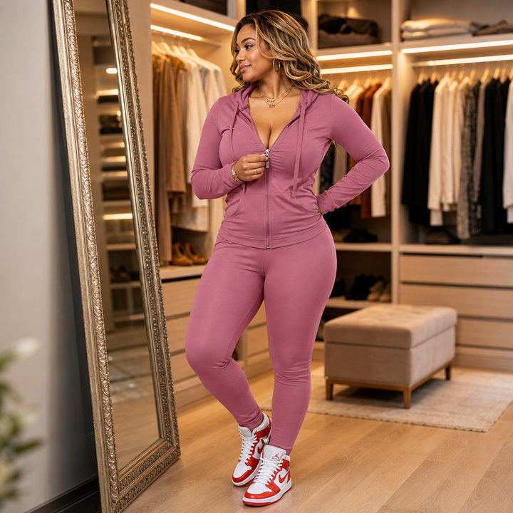 Denimova – Faux Patchwork Stretch Tracksuit