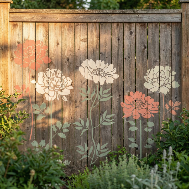 Florenza™ Large Reusable Flower Stencils (Set of 6)