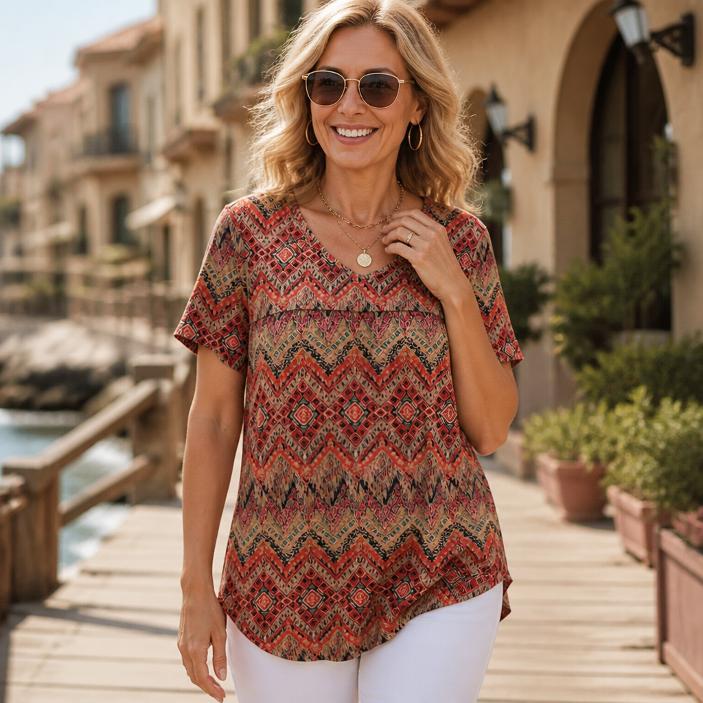 Draveil – The V-Neck Top That Skims, Not Clings