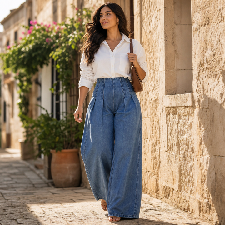 Wearbella – High-Waisted Wide-Leg Jeans