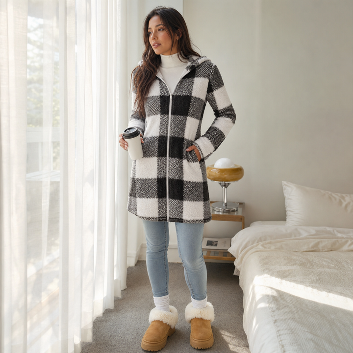 Checkhaven – Buffalo Check Hooded Zip Jacket