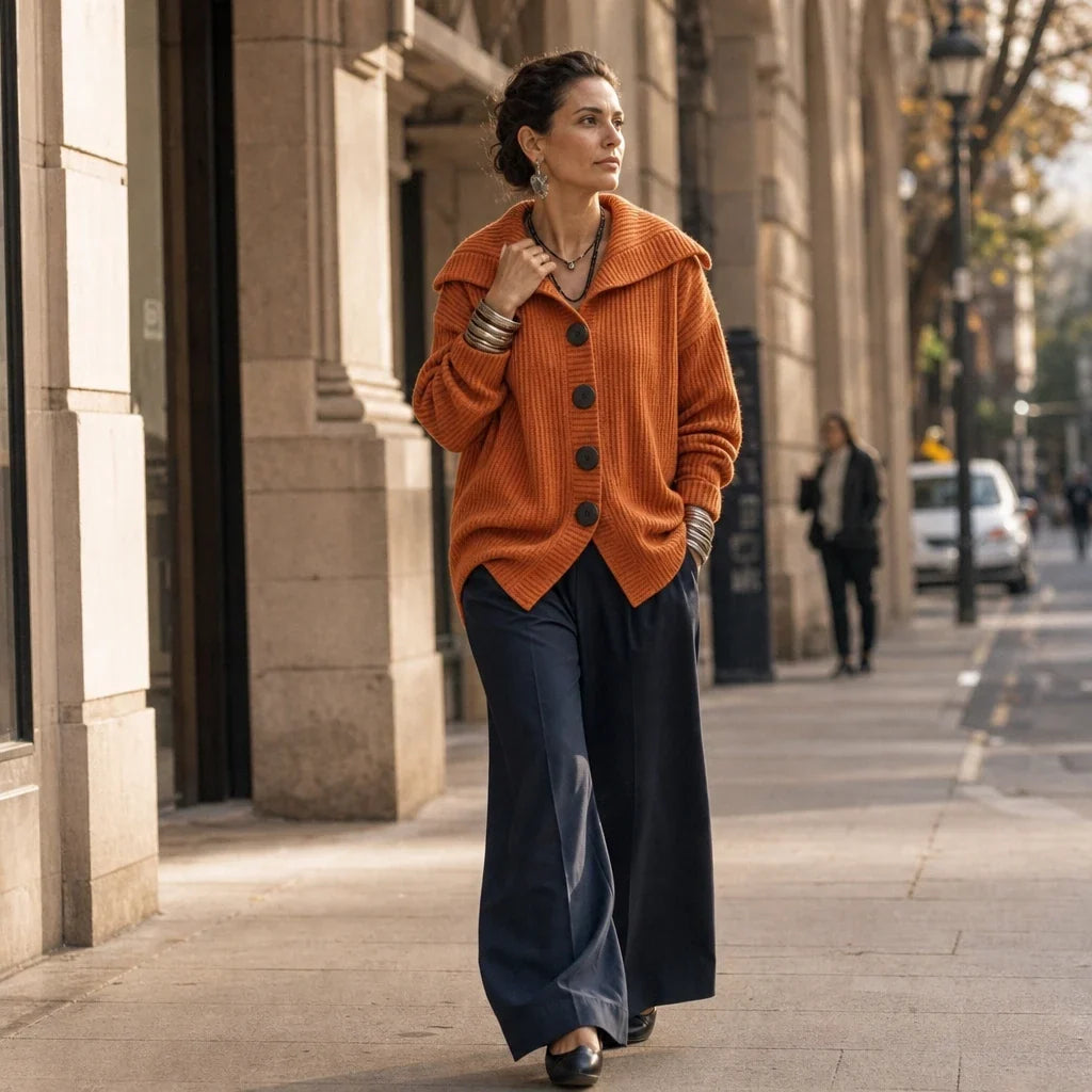 Cordella – Ribbed Button-Front Shirt