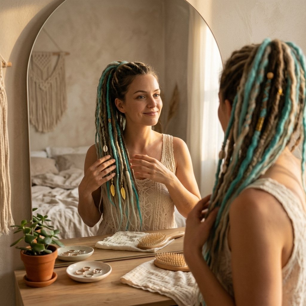 Bohëmia™ – Hand Adorned Boho Dreadlock Ponytail