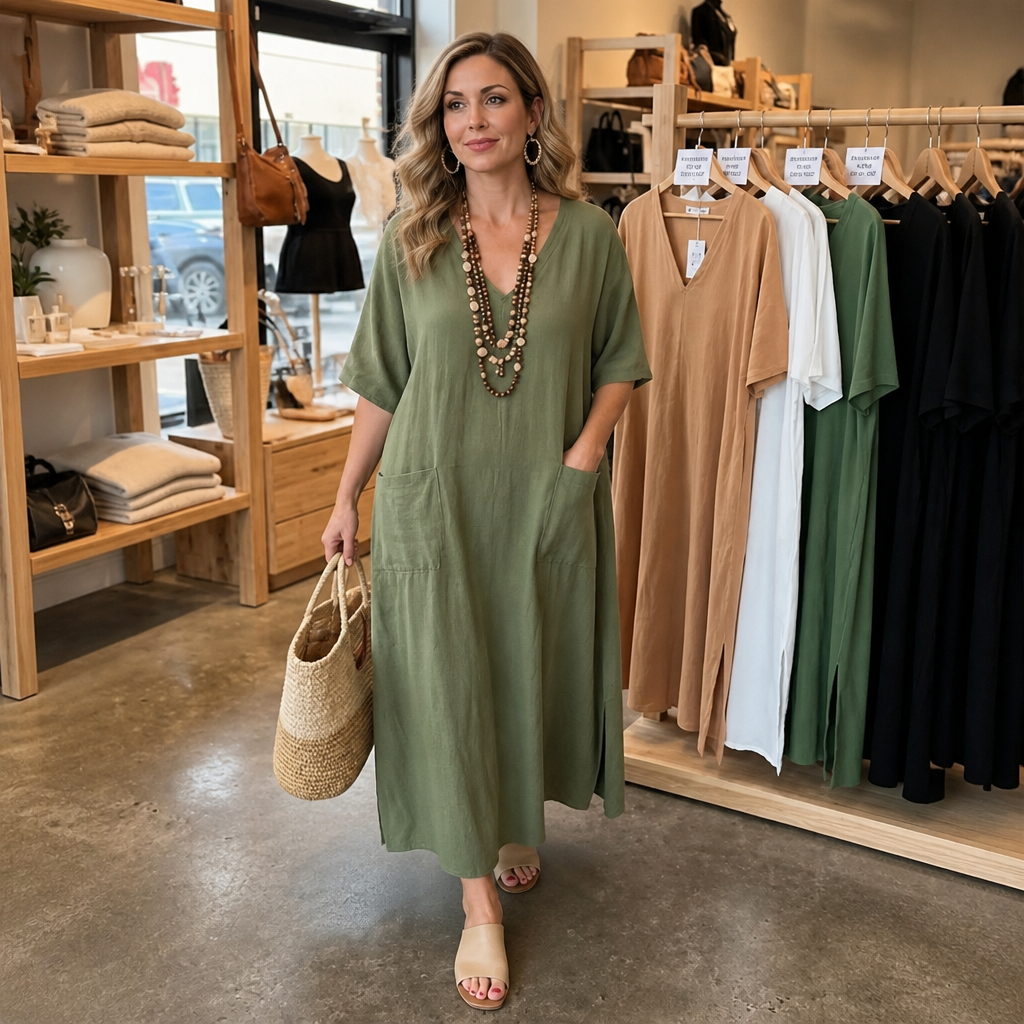 Marisole – Loose-Fit Maxi Dress That Skims, Never Sags