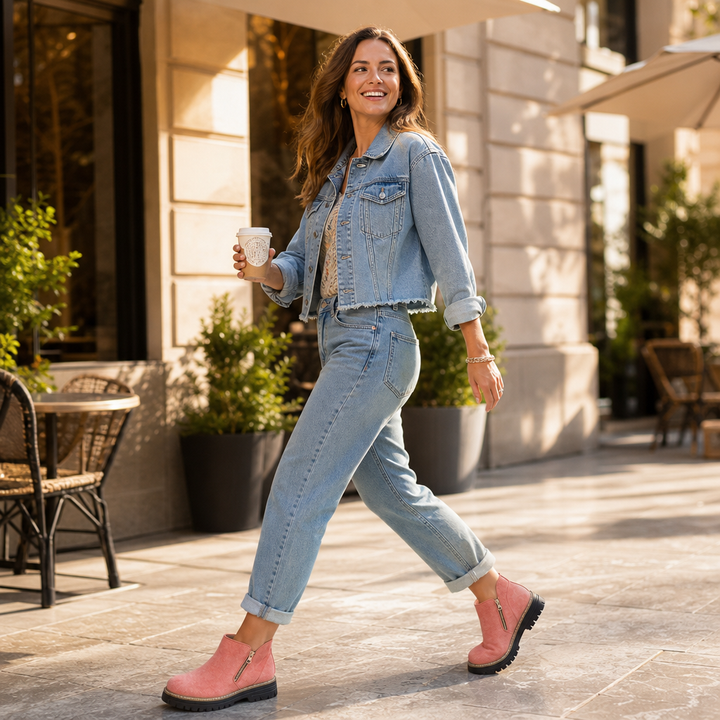 Stepwell – Square-Heel Cushioned Ankle Boots
