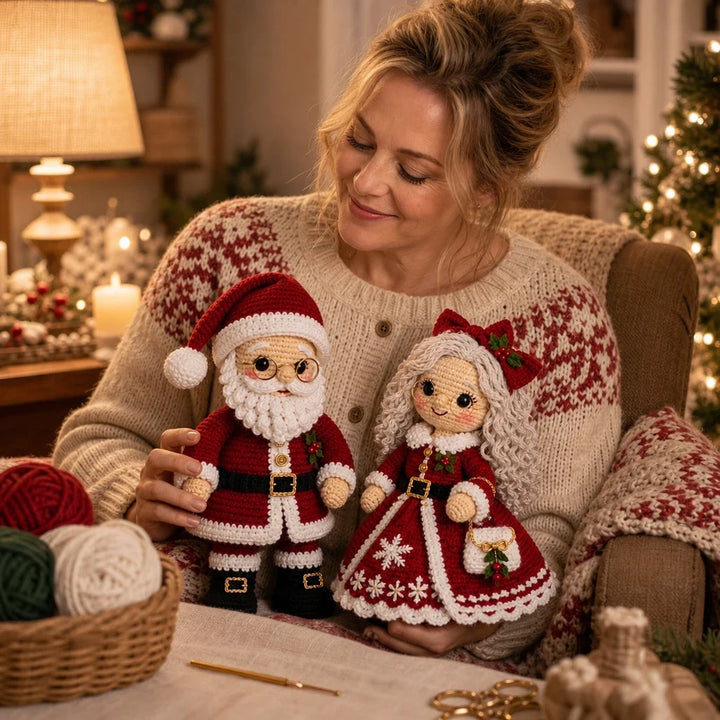 Claus & Co. – Santa And Mrs. Claus Crochet Dolls