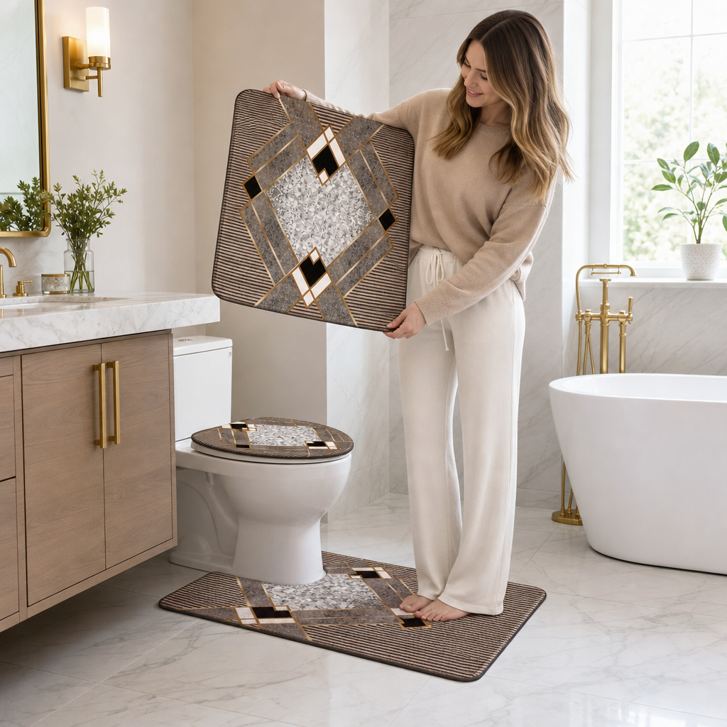 Cozyhaven – Four-Piece Plush Bathroom Rug Set
