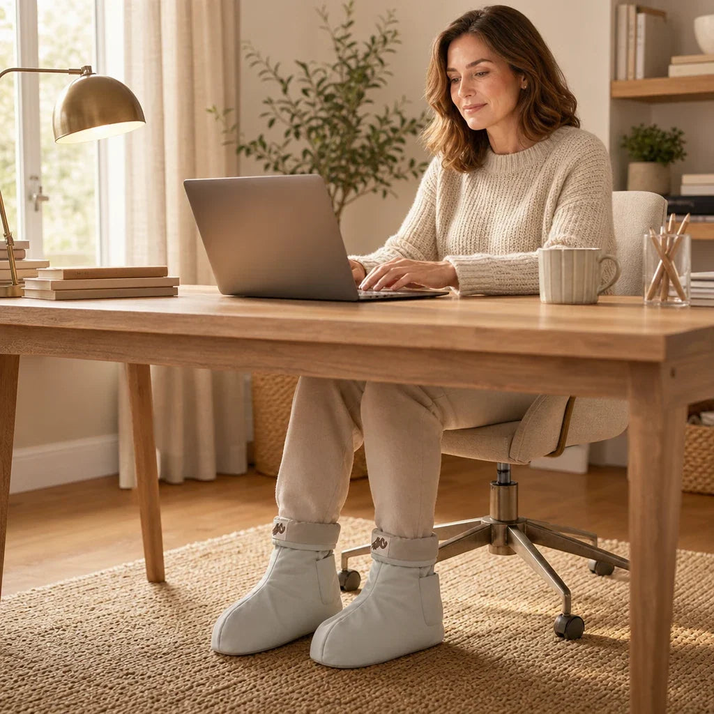 CosyStep – USB Heated Padded Foot Warmer Boots