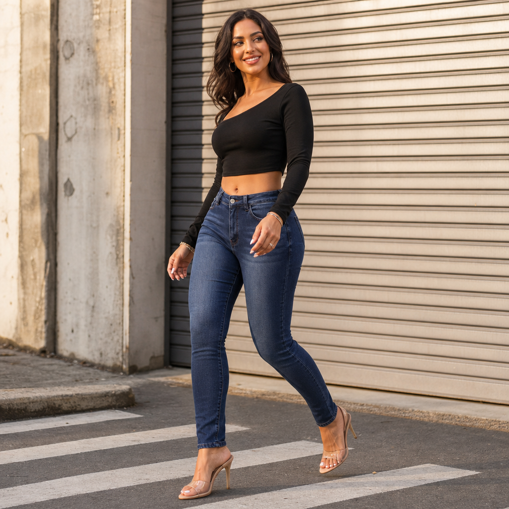 Plushden – Fleece-Lined High-Stretch Skinny Jeans