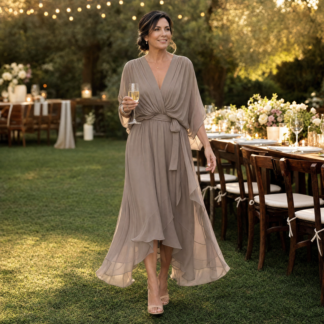 Mirabelle™ – Flowing V-Neck Midi Dress