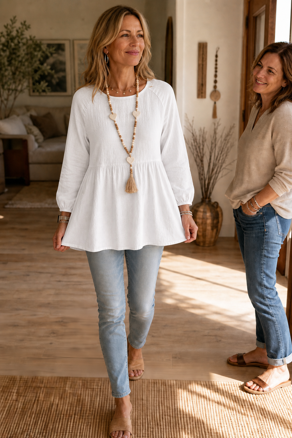 Wearbella – Gathered-Waist Babydoll Blouse