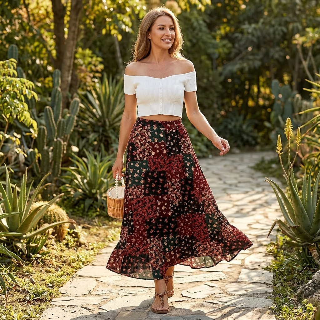 Floressa™ – Flowy Double Lined Maxi Skirt