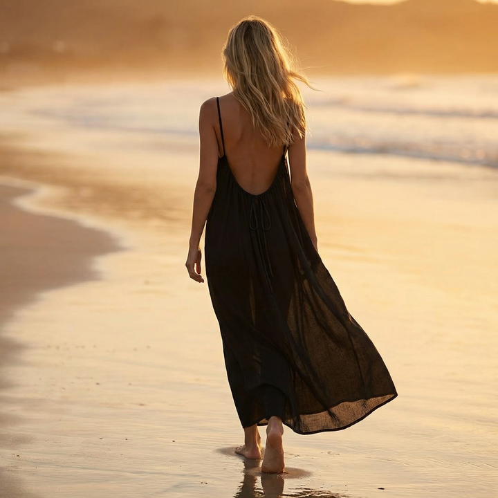 Solara™ – Backless Flowy Maxi Dress