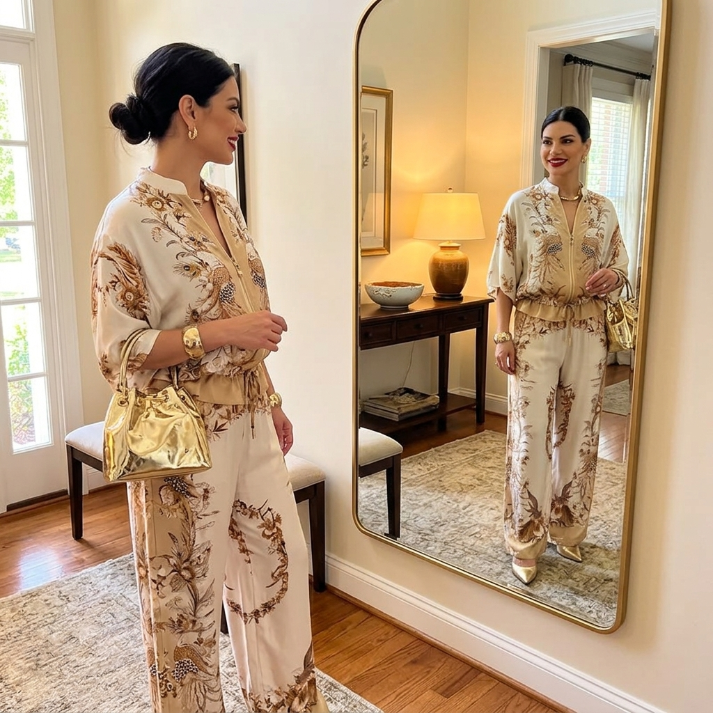 Vivara™ – Floral Kimono Zip Up Set
