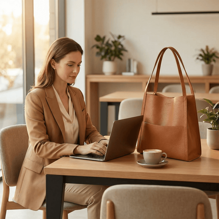 Solenne™ Soft Leather Shoulder Tote - Lark & Clover