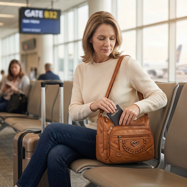 Veluna™ – Multi-Pocket Crossbody Bag for Everyday Carry