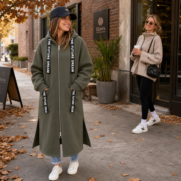Hearthline – Alphabet Patchwork Longline Hooded Coat