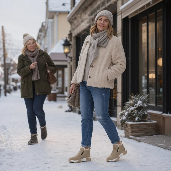 Frostelle – Fleece-Lined Zip Ankle Winter Boots
