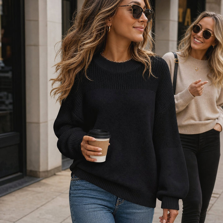 Luma Knit – Relaxed Crew-Neck Knit Sweater