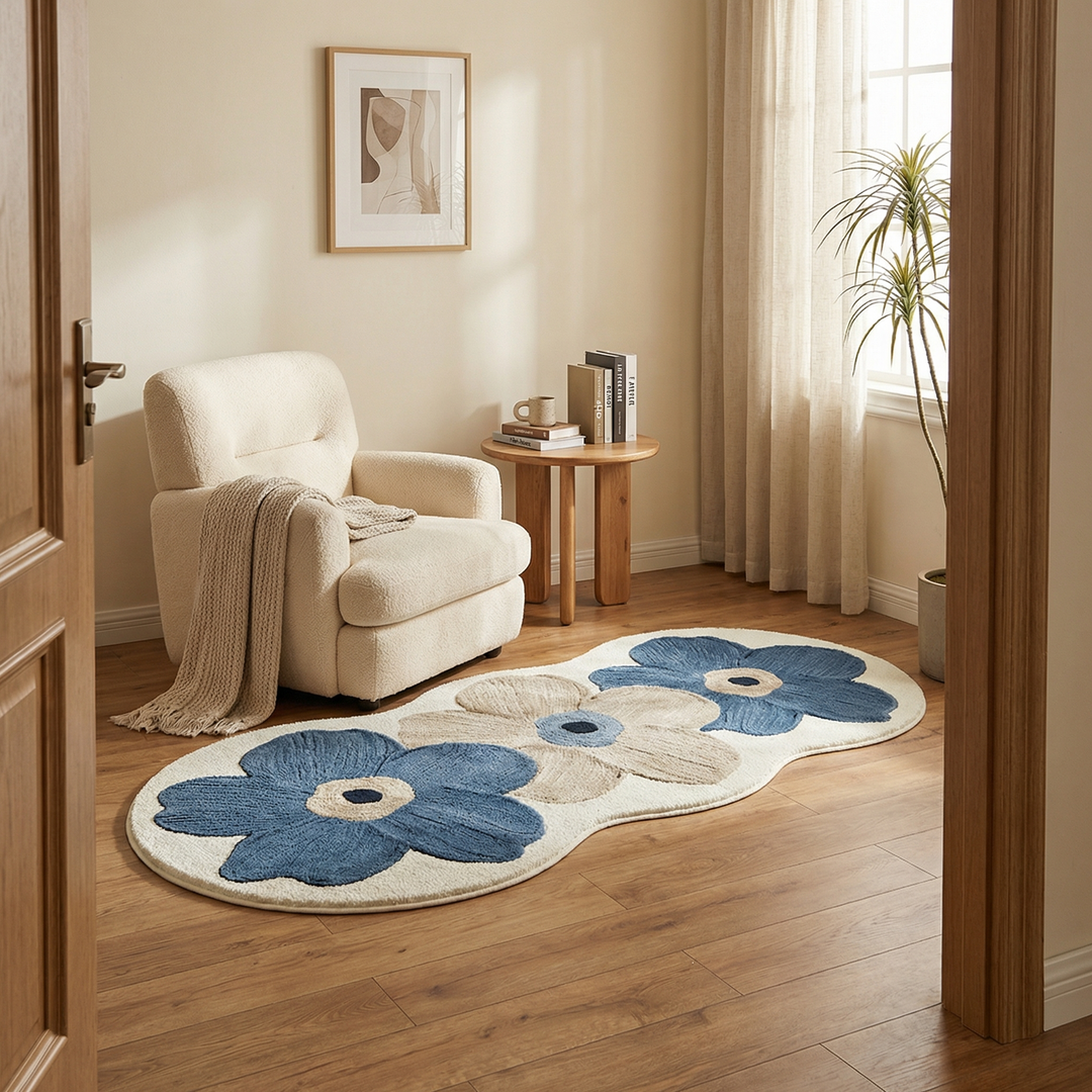 Bloomora™ — Sculpted Floral Accent Rug
