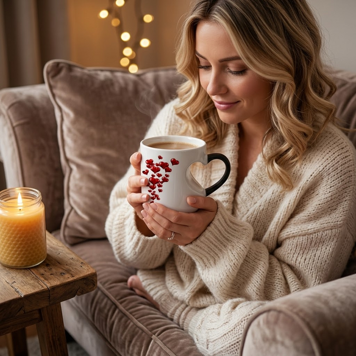 Lovira™ - Heart-Reveal Coffee Mug with Hidden Hearts