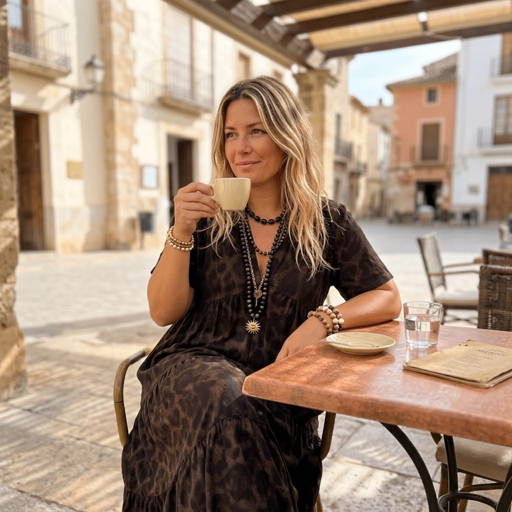 Velorra™ – Tiered Leopard Maxi Dress for Curvy Comfort