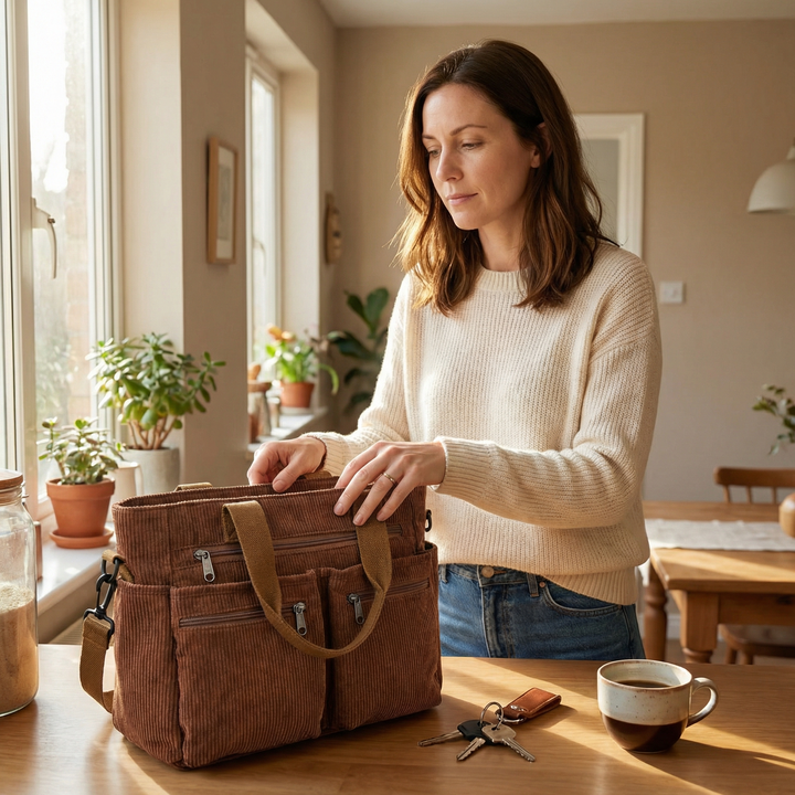 Cordova™ Multi Pocket Corduroy Shoulder Bag