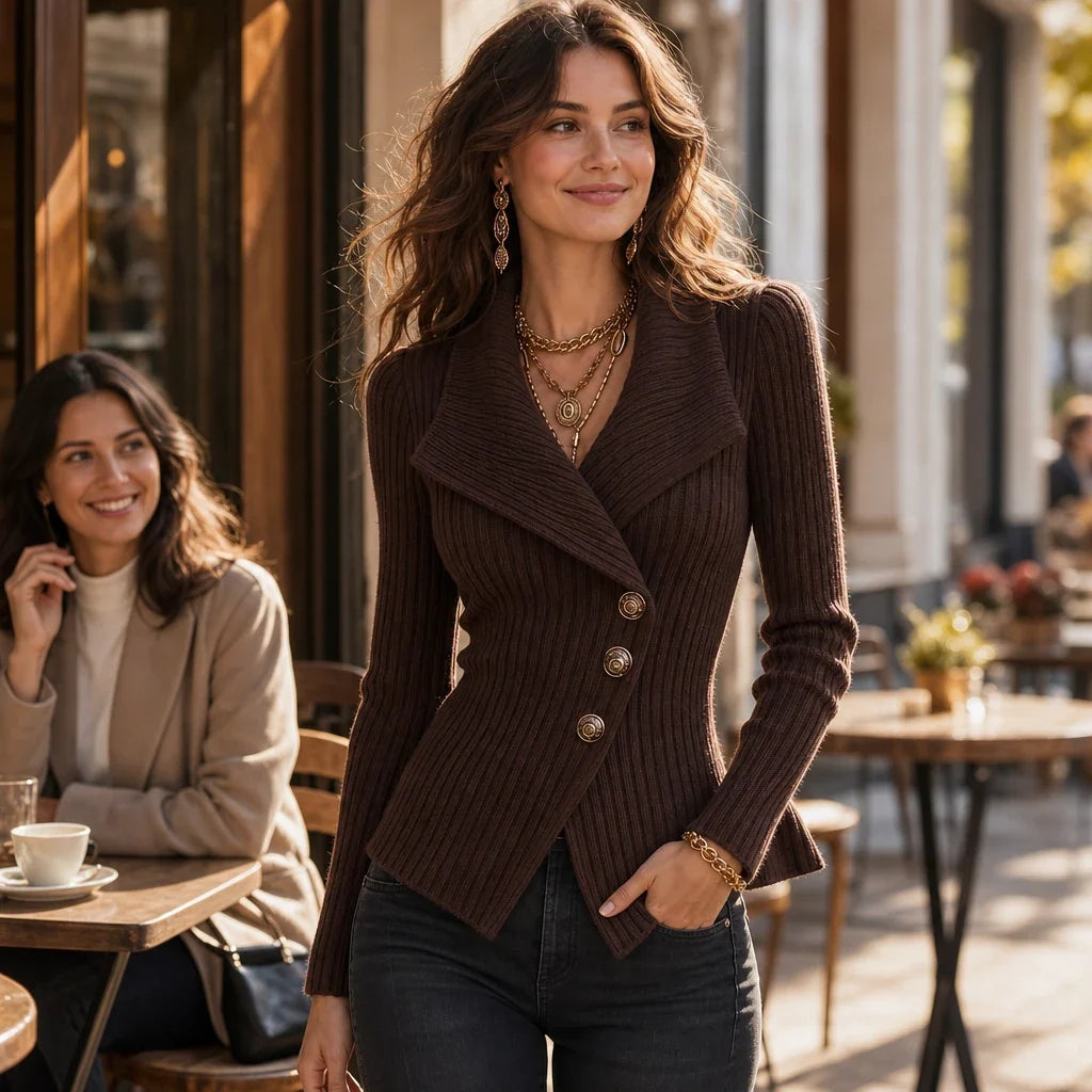 Ribella – Ribbed Knit Blazer Jacket