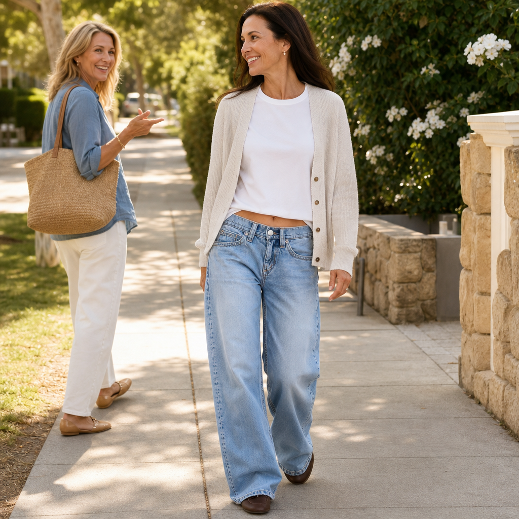 Vellarya - Wide Leg Stretch Jeans