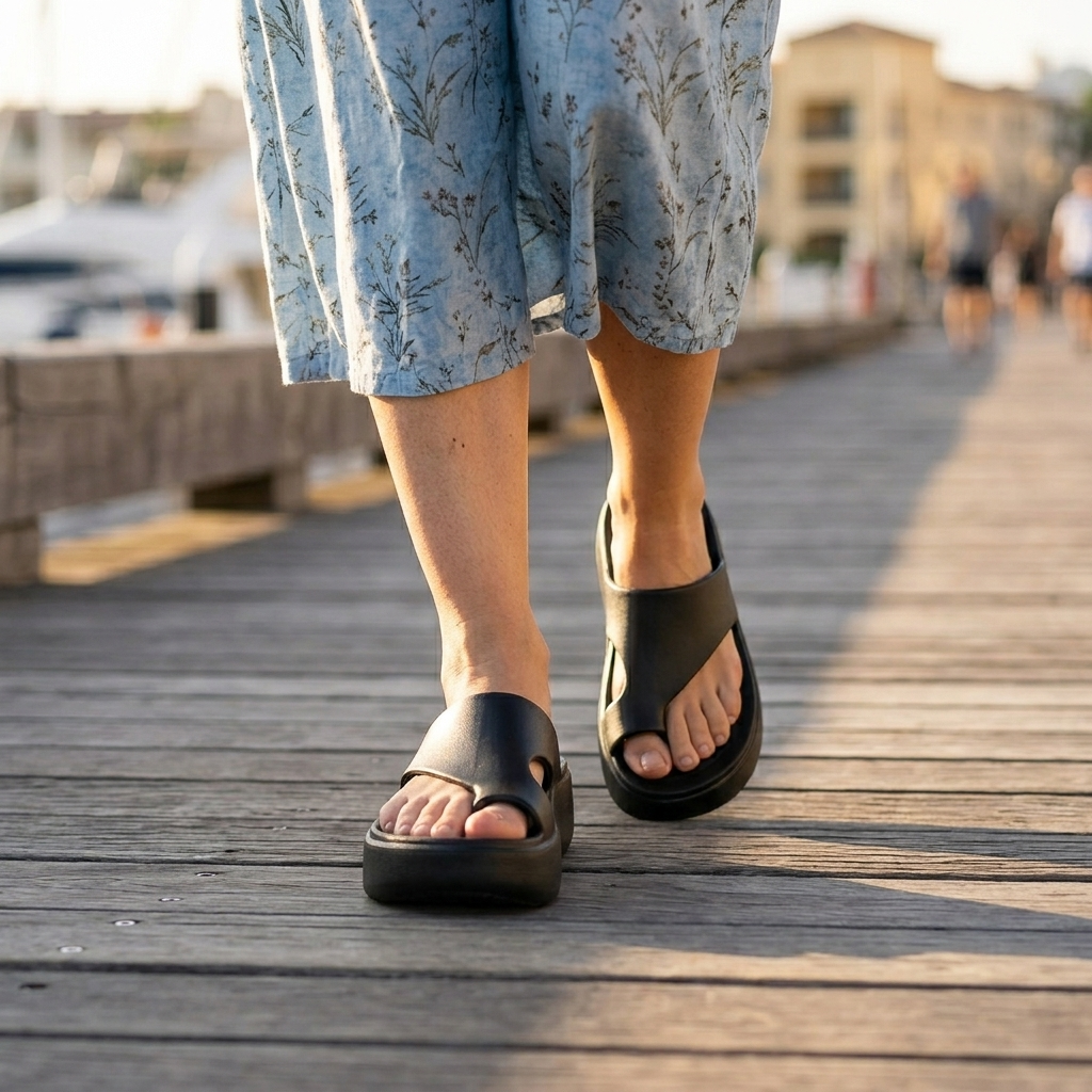 Elevana™ – Cushioned Platform Toe Loop Sandals