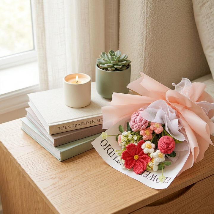 Bloomora™ – Handmade Crochet Flower Bouquet