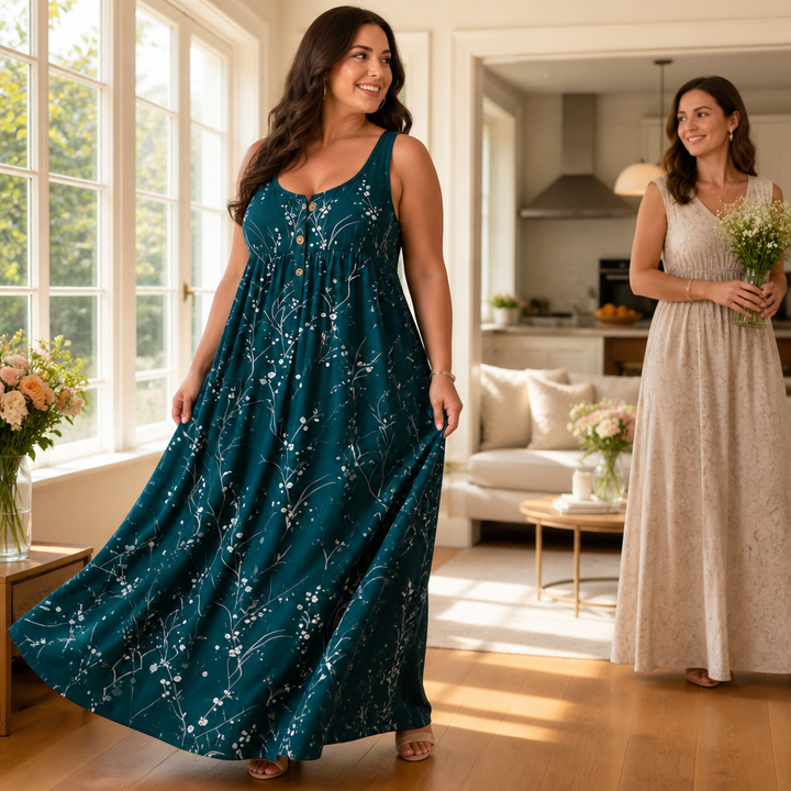 Stillwear – Maxi Dress That Drapes, Never Clings