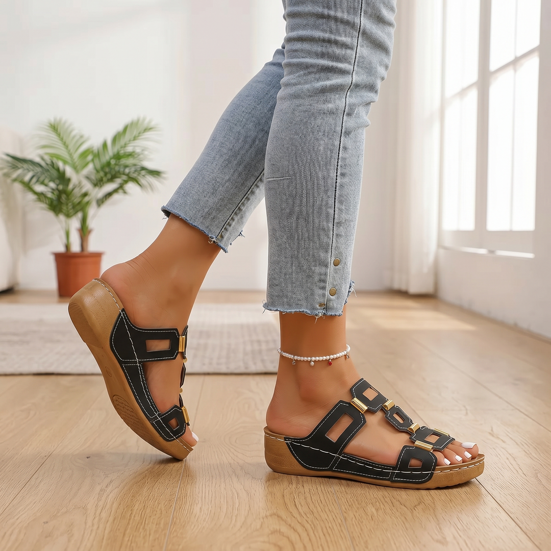 Soleva™ – Cut-Out Platform Sandals
