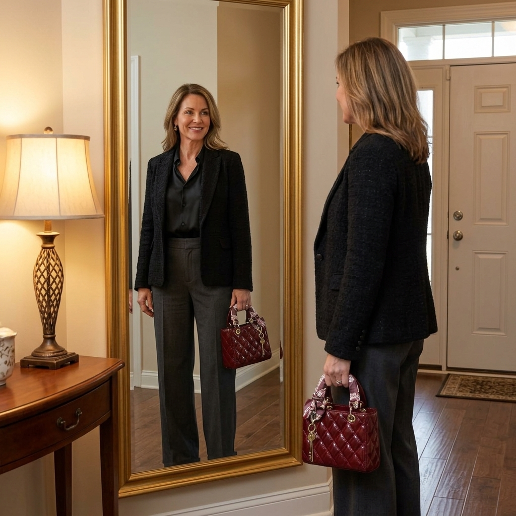 Belaire™ – Quilted Handbag with Silk Scarf Handles