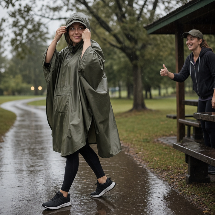 Zipdri – Full-Zip Packable Hooded Rain Poncho
