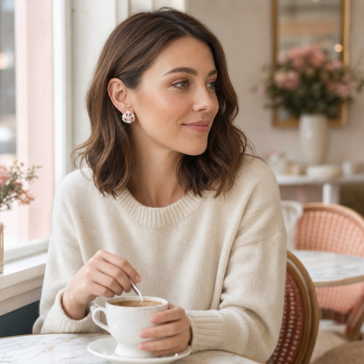 Florelle™ – Pastel Floral Cubic Zirconia Earrings