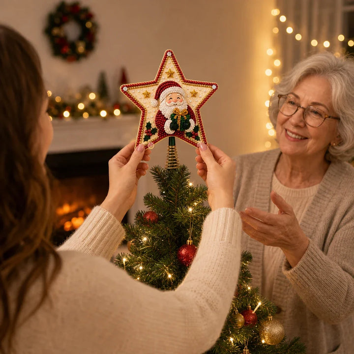 Starryloom – Santa Diamond Painting Christmas Tree Topper