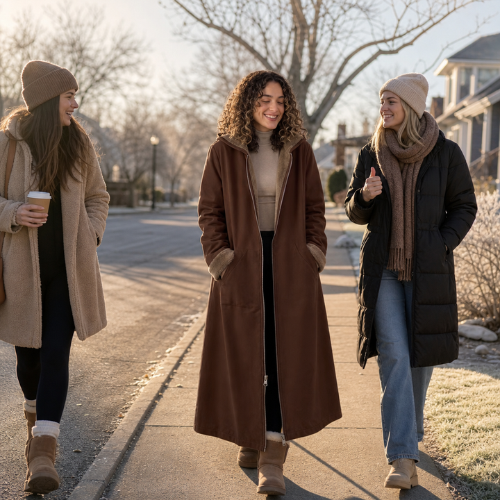 Wintervale – Hooded Shearling-Lined Full-Length Coat