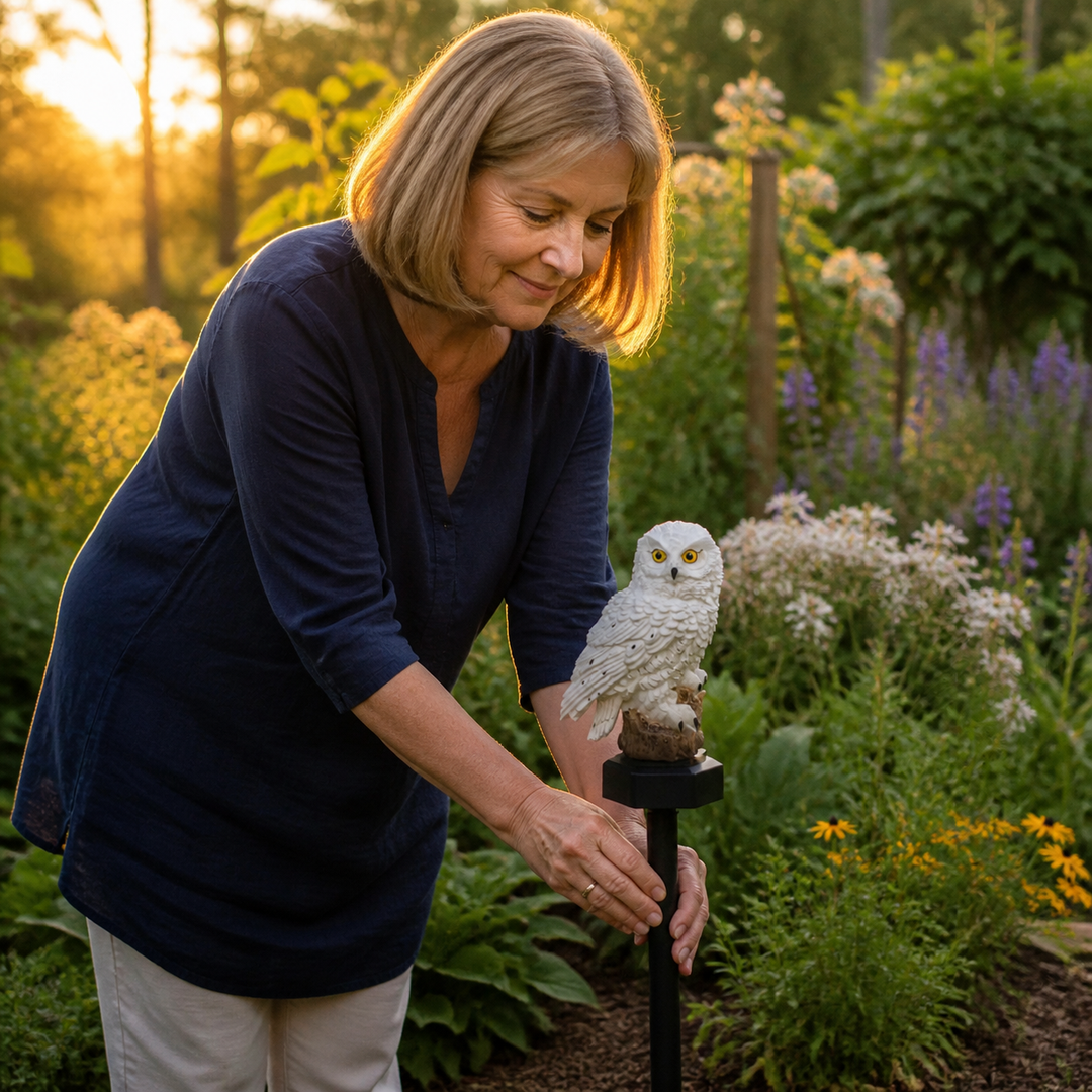 Lumora™ – Solar Owl Garden Light for Magical Dusk Glow