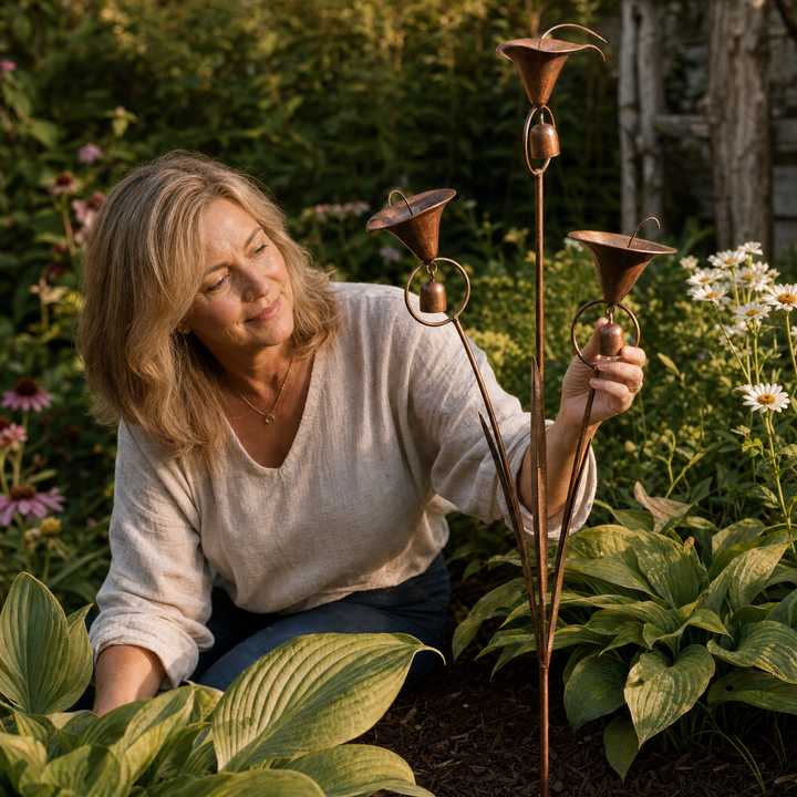 Lyralea™ – Calla Lily Garden Stake with Bell Chimes