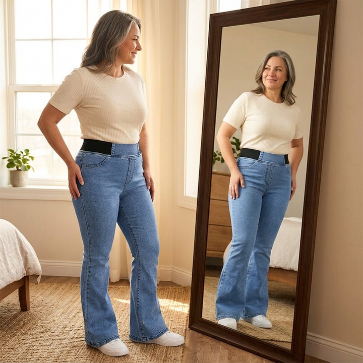 Curvela™ – High Waist Stretch Flare Jeans