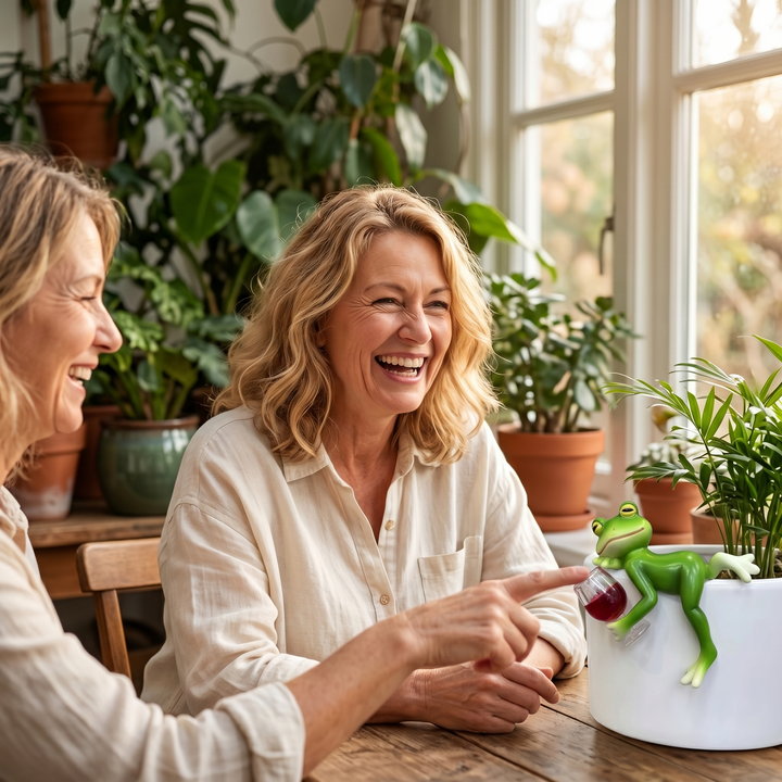 Hopwell™ – Wine-Sipping Frog Planter Ornament